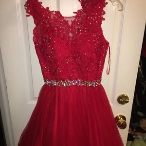 Red formal dress